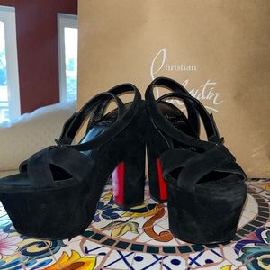 Black Christian Louboutin heels size 36. New without tags.